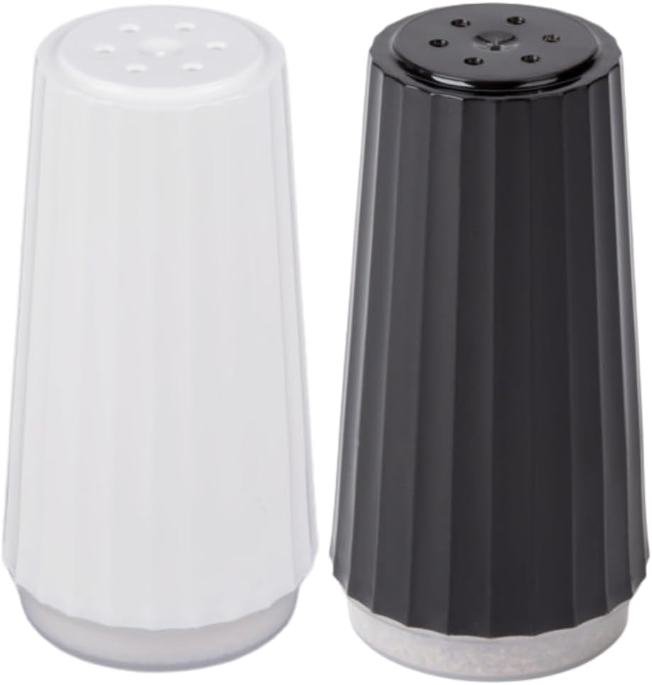 Disposable Salt and Pepper Shakers by Global Basics (24)- Plastic Shaker Sets for Parties, Restaurants, Picnics