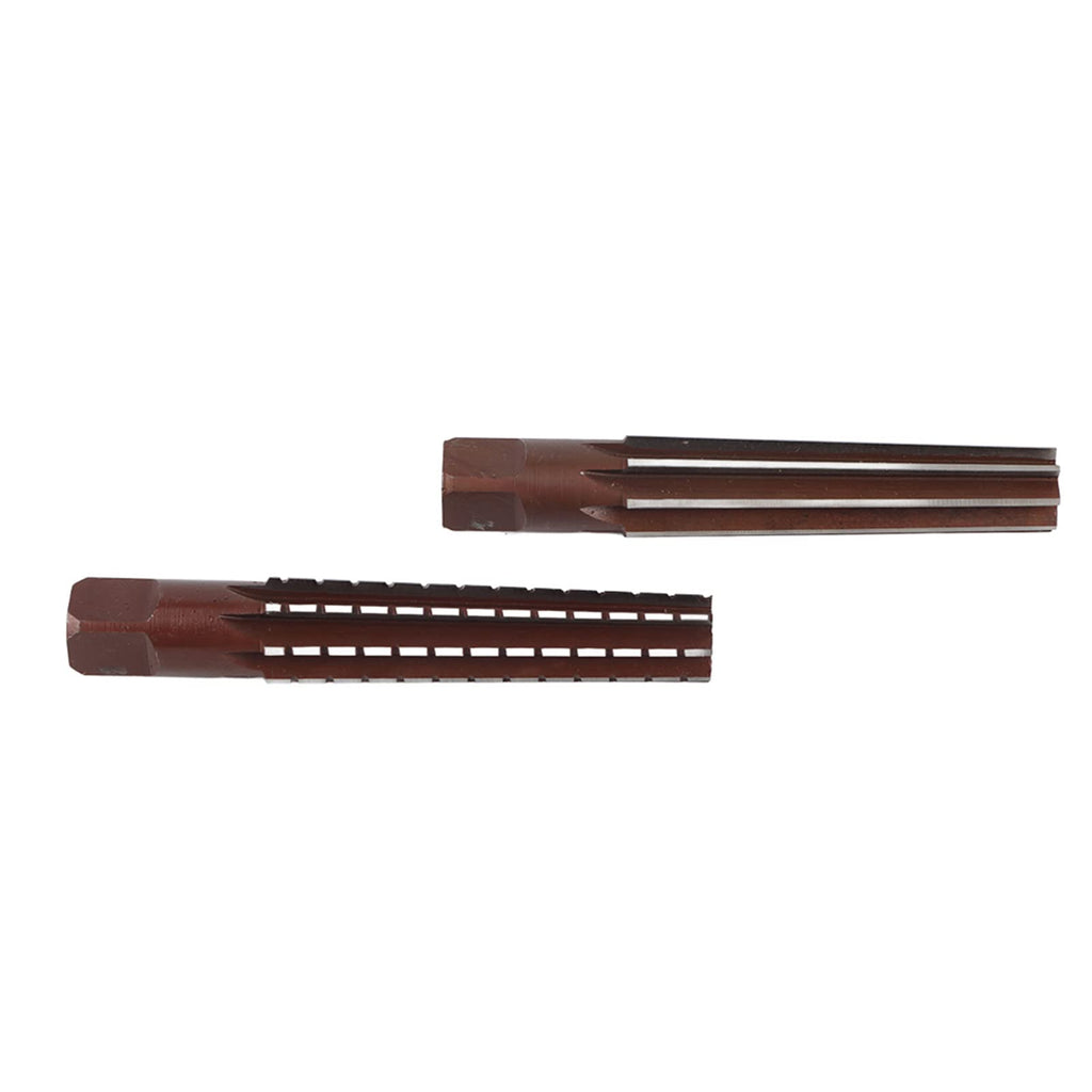 MT4 Reamer, 2Pcs Rough Fine Morse Taper Reamer High Carbon Steel Straight Shank Hand Reamer (MT4#)