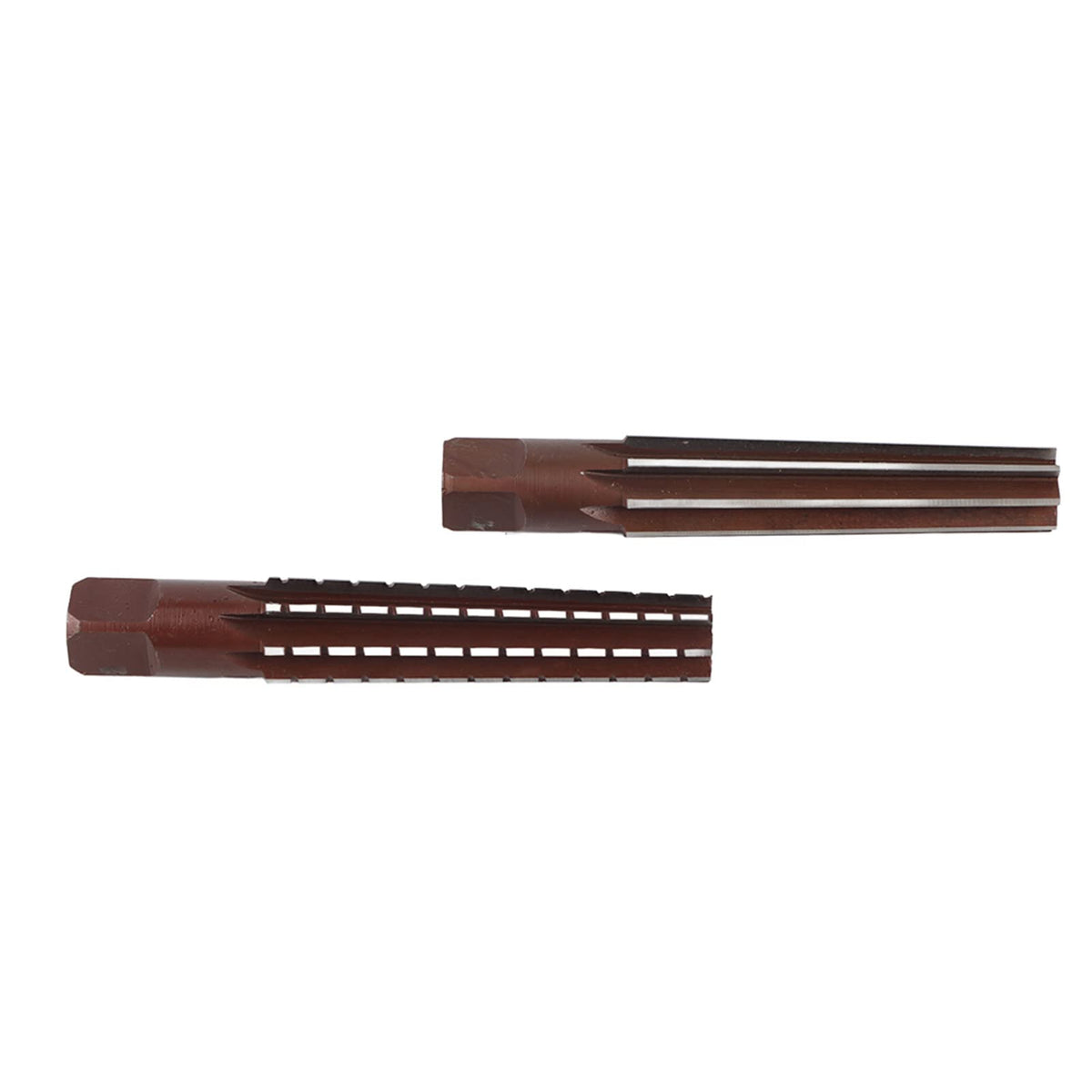 MT4 Reamer, 2Pcs Rough Fine Morse Taper Reamer High Carbon Steel Straight Shank Hand Reamer (MT4#)