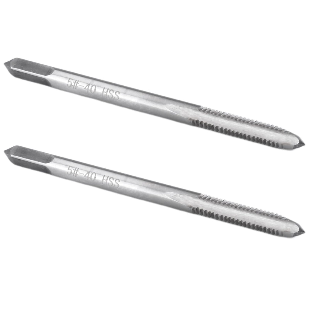 Burkit 2pcs No 5-40 UNC Thread Tap Right Hand
