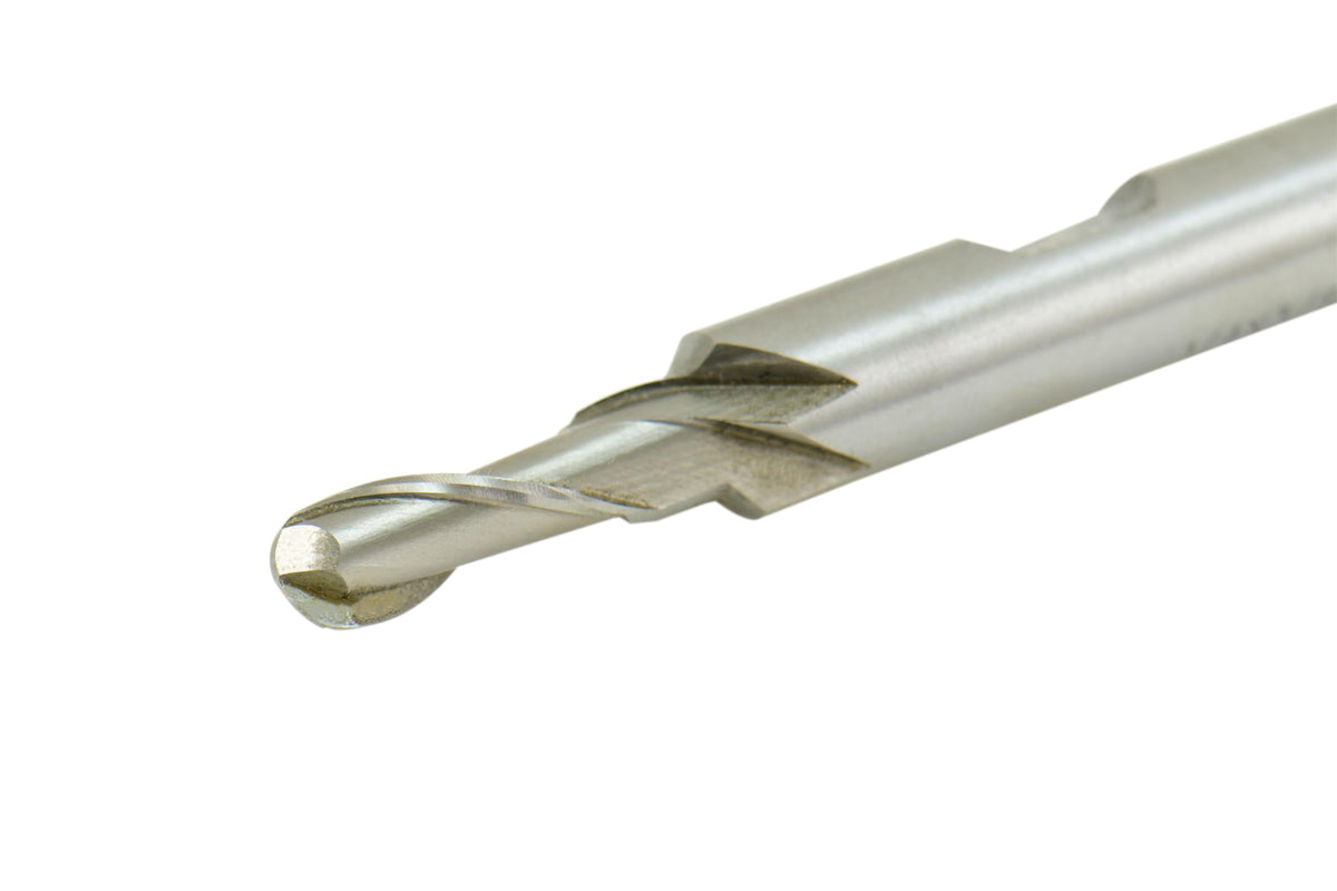 Shars 1/4" x 3/8" HSS 2 Flute Single End Ball Nose End Mill NEW !