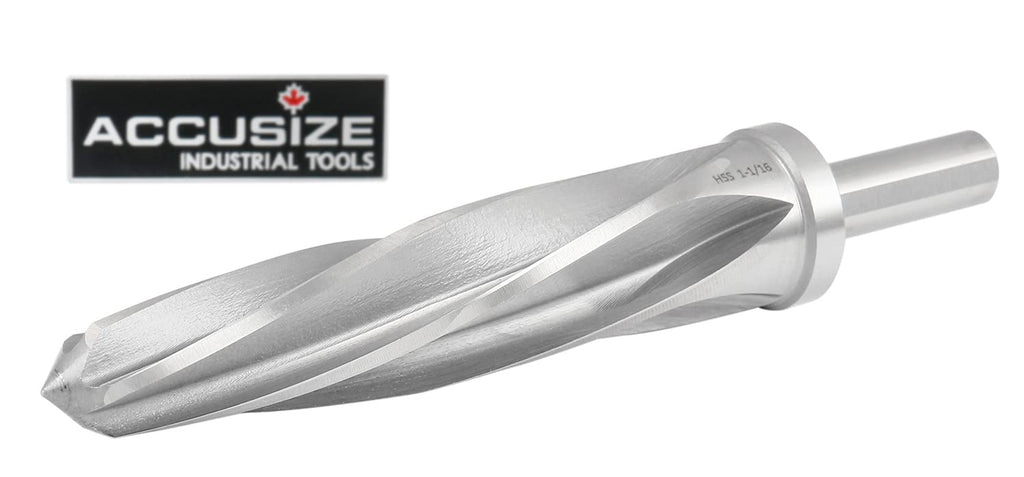 Accusize HSS Construction Reamer, 1-1/16 in, 3-Flat Shank, 0522-1716