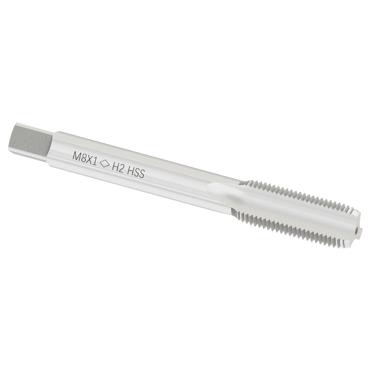 FOCMKEAS 2 PCS Metric Machine Tap, HSS 6542 Screw Tap H2, 3 Straight Flutes Thread Hole Repair Tools, Screw Milling Threading Machinist Repair (M8 x 1)