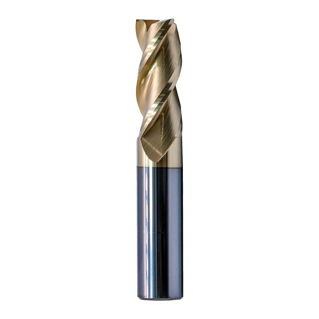 NZ 3 Flute 1/2" Solid Carbide Square End Mill ZrN Coated, 1Pc