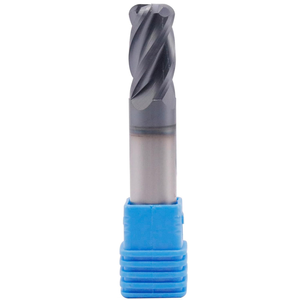 1/2" 4 Flute Solid Carbide End Mill, 0.125" Corner Radius, AlTiN Coated