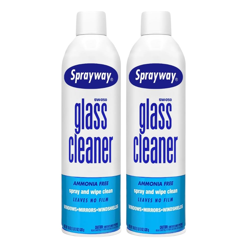 Glass Cleaner, SW-050, Ammonia Free, 19 oz Can (2 Pack)