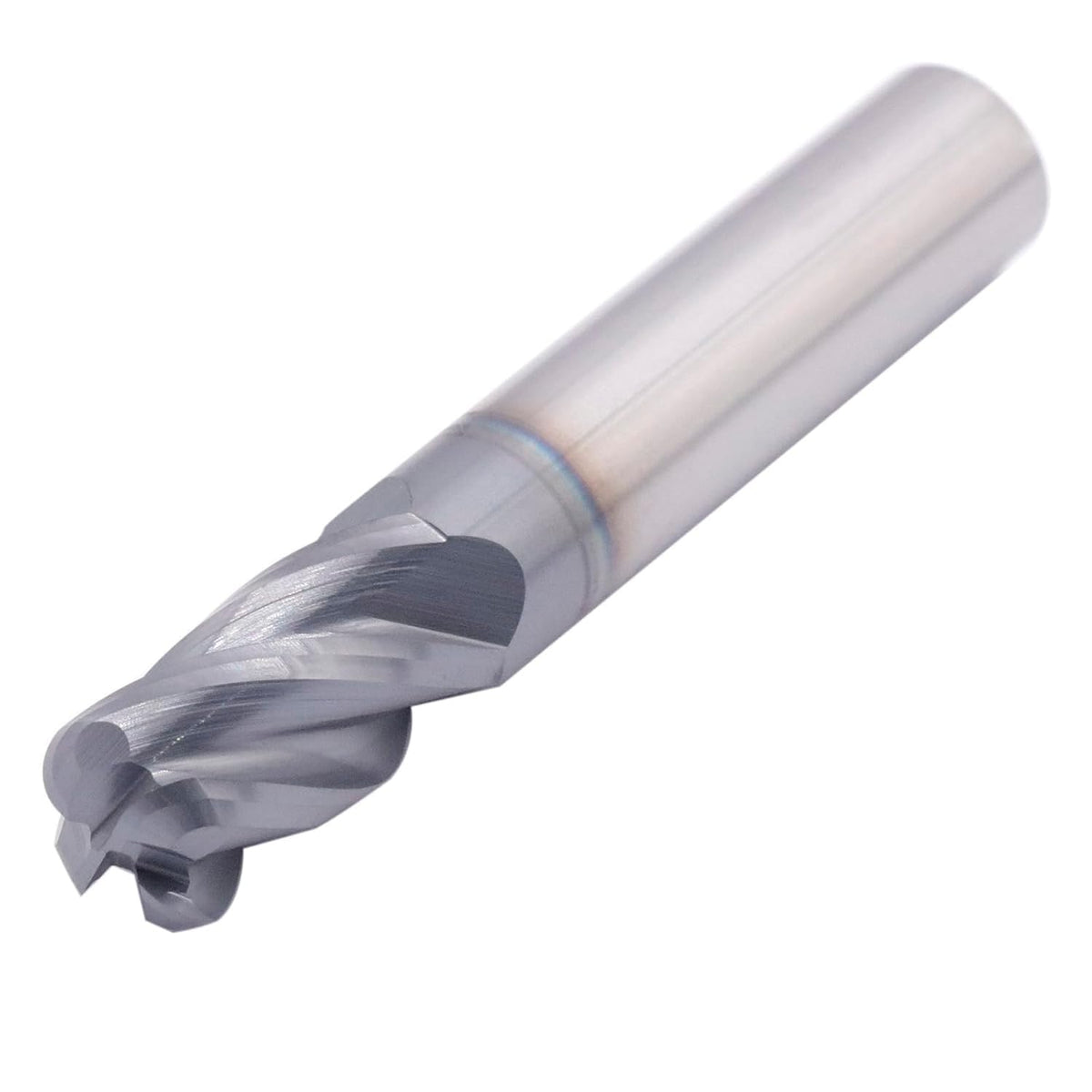 1/2" 4 Flute Solid Carbide End Mill, 0.125" Corner Radius, AlTiN Coated