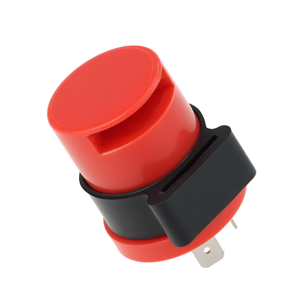 LT Easiyl 2pin Motorcycle Turn Signal Indicator Relay Flasher 8w DC 6V/12V for Motorcycles 39x29mm Red