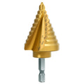 Titanium Step Drill Bit - 4241 HSS Step Bit with Two Spiral Grooved