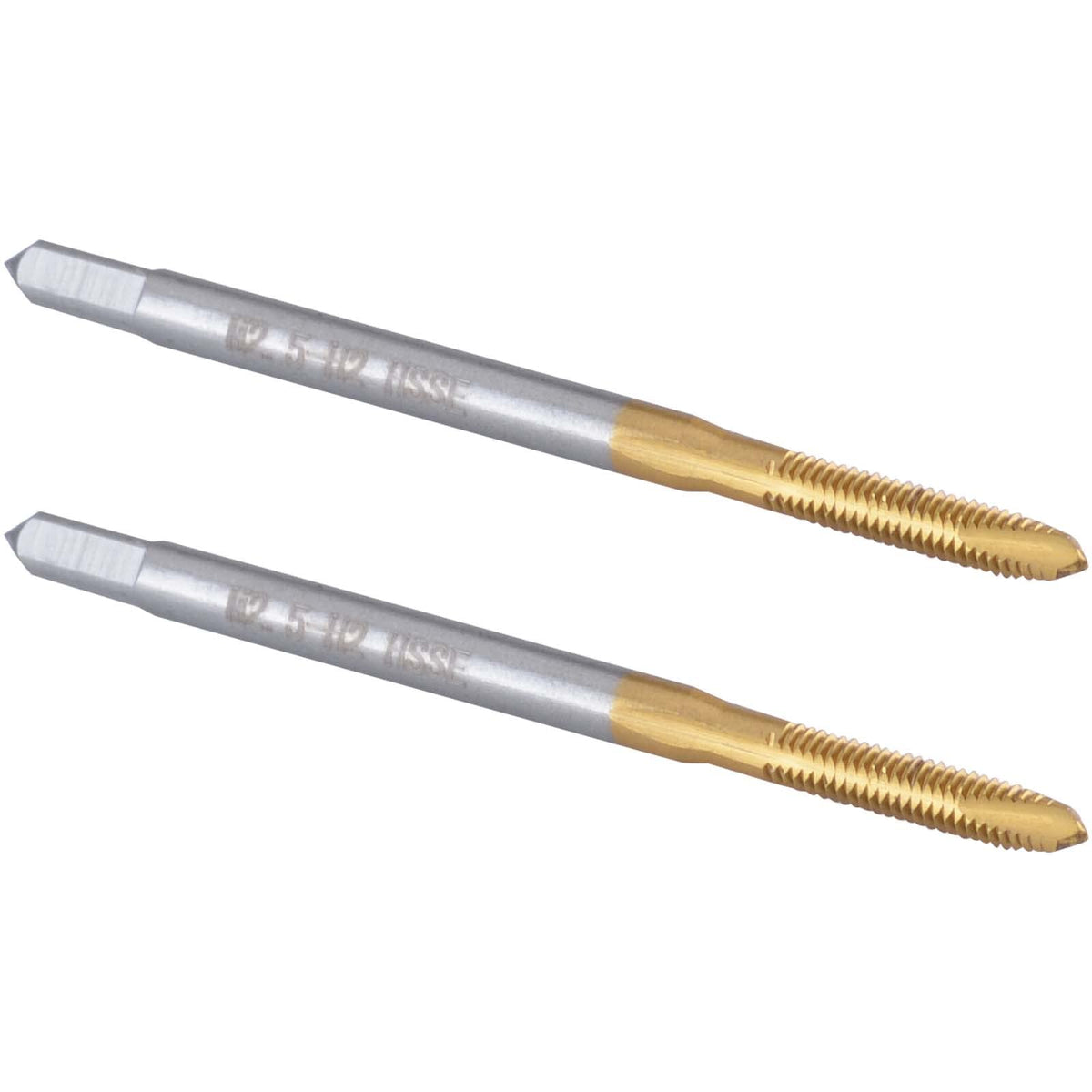 Burkit 2pcs M2.5 Titanium Coated Spiral Point Tap