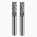 Hunricho 4 Pcs 4mm CNC Carbide End Mill Set, 4 Fultes Milling Cutter,Tungsten End Milling Bits Tool (4PCS 4mm)