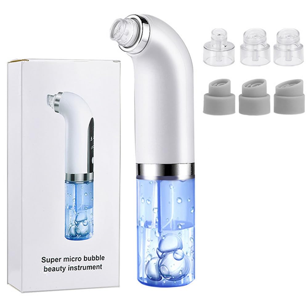 Pore Vacuum Blackhead Remover Kit, 6 Suction Heads & Extractor Tools, 3 Adjustable Suction Levels, Facial Pore