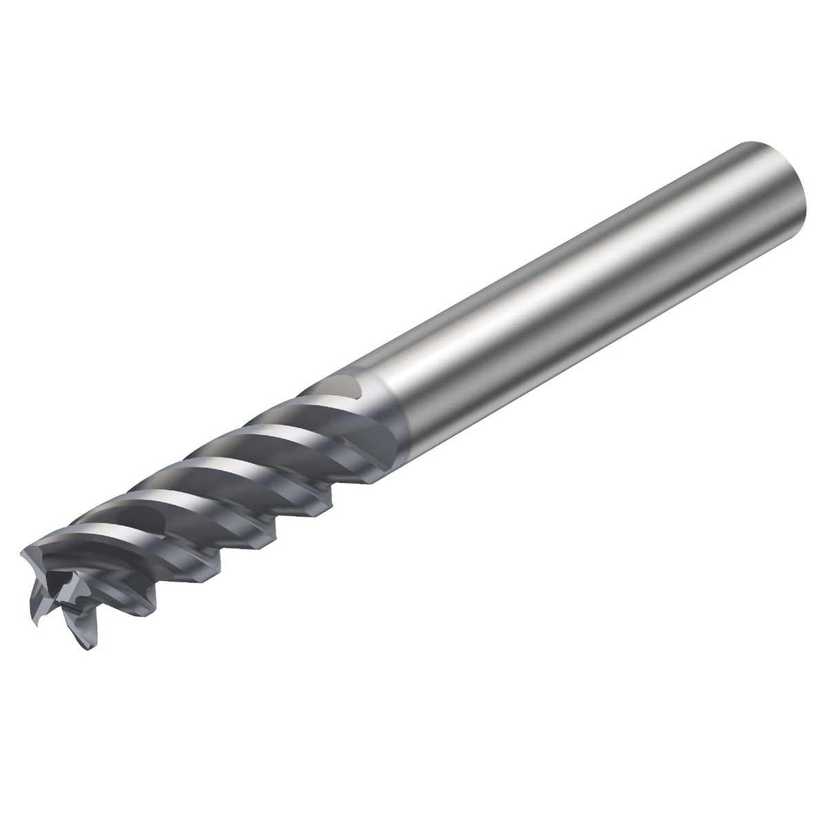 Sandvik Coromant Carbide CoroMill Plura End Mill, TiAlN Coated, 4 Flutes, 50 Degree Helix, Corner-Rounding End, 0.75" Cutting Length, 3/8" Cutting Diameter, 0.015" Radius (Pack of 1)