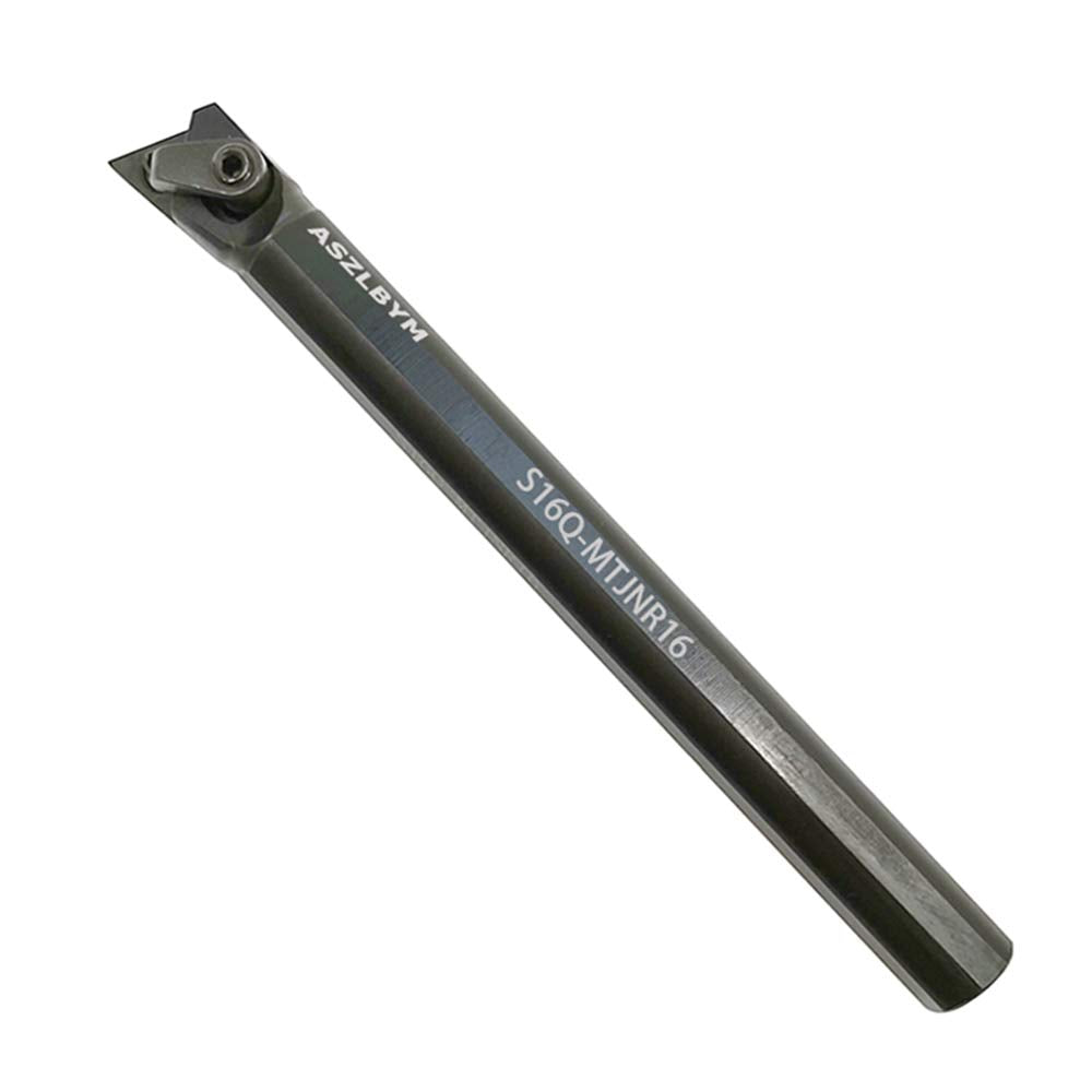 5/8'' x 7'' Carbide Indexable Boring Bar Turning Tool Holder S16Q-MTJNR16 with 10pcs TNMG331 / TNMG160404 Indexable Carbide Turning Inserts