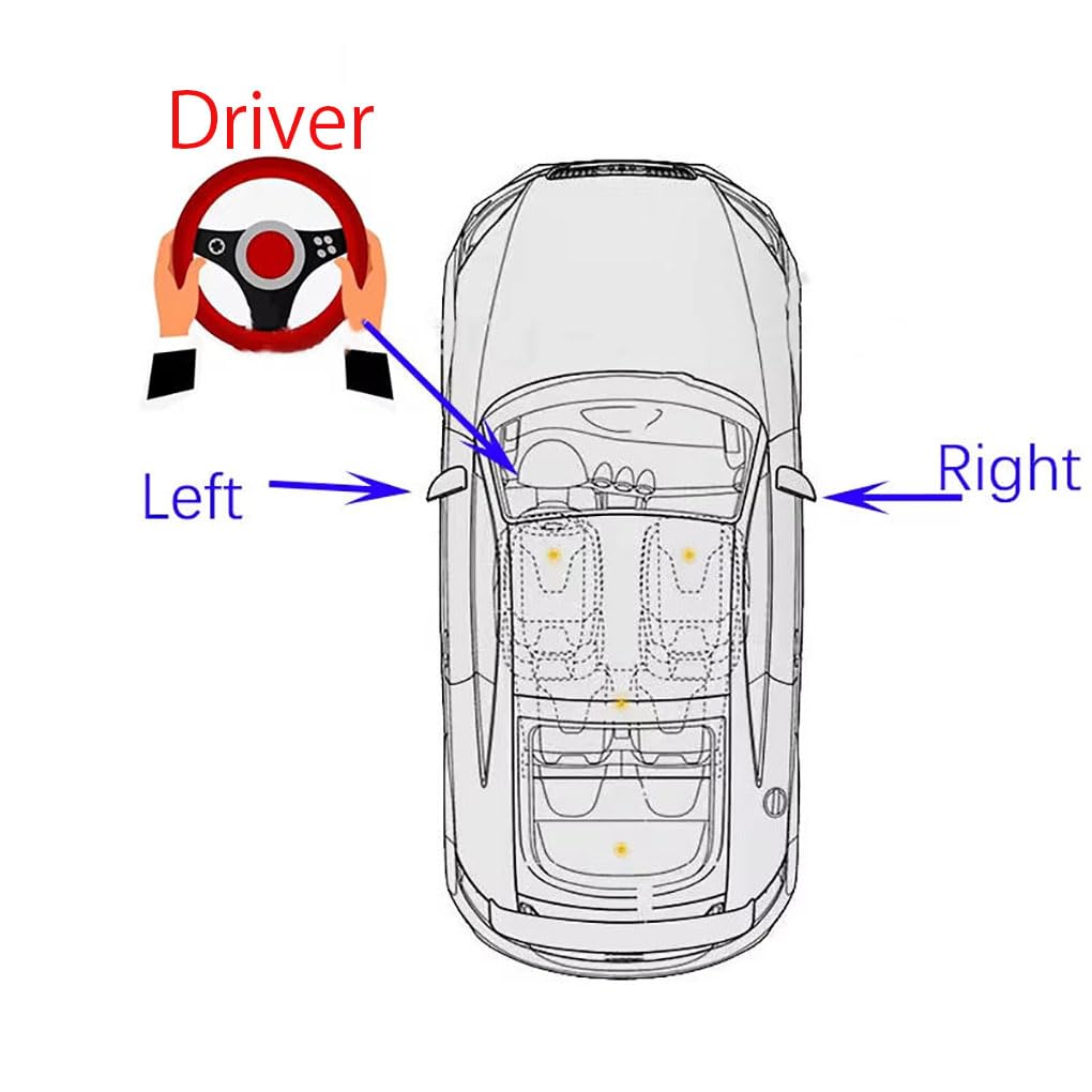 Passenger Right Car Rearview Mirror Cover Replacement Compatible with 2020 2021 2022 2023 Hyundai Elantra （with Turn Signal Lights ） (Red Right Passenger)
