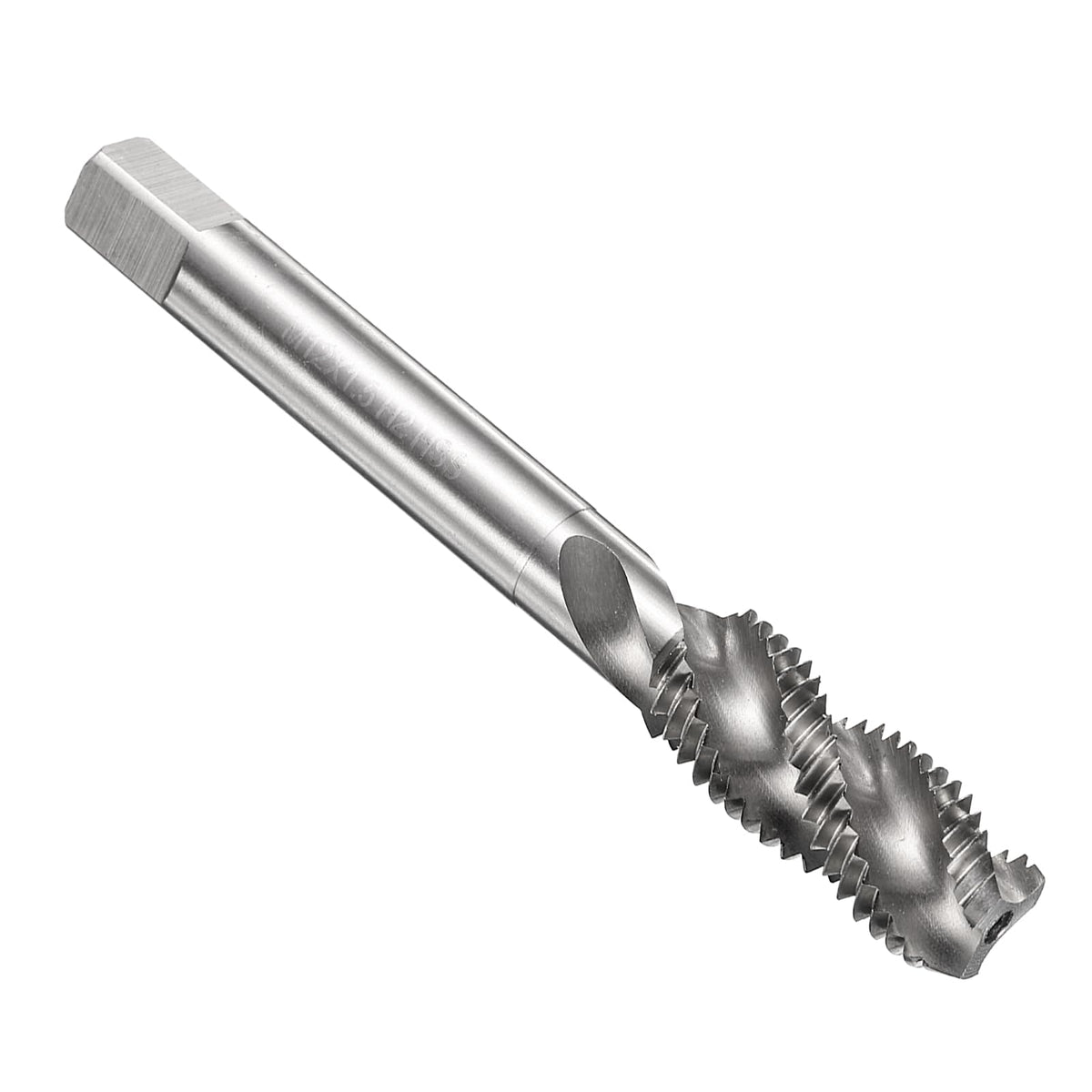 uxcell Spiral Flute Thread Taps M12 x 1.5 H2 Metric Machine Threading Tap Bit, Uncoated Screw Tapping Repair Tool, M2 High-Speed Steel (HSS)