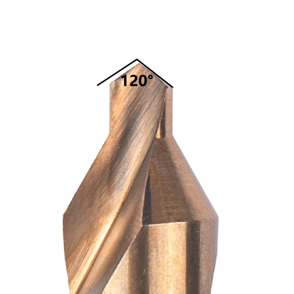 7PCS Cobalt Center Drill Bits Set, M35 High Speed Steel 60-Degree Angle Center Drill Bits Kit Countersink Tools for Lathe Metalworking Size 1.0 1.5 2.0 2.5 3.0 4.0 5.0