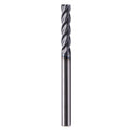 1/4" 4 Flute Solid Carbide Long Square End Mill, 3" OAL, AlTiN Coated