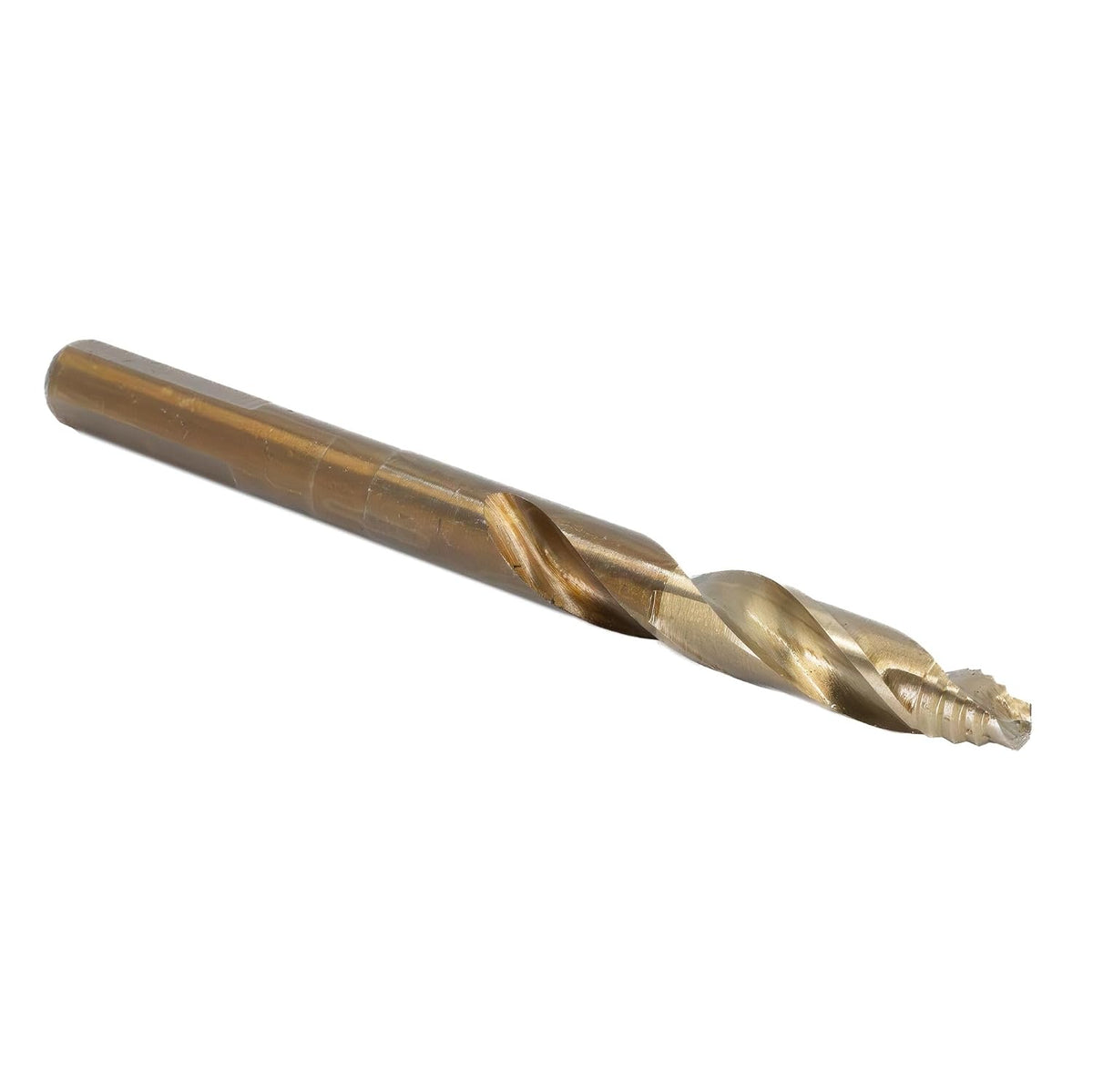 Drill America 17/32" Cobalt Stepped Drill Bit with 1/2" Reduced 3-Flat Shank, Gold Oxide Finish for Drilling Acrylic, Steel, Hard Metals, GSC Series