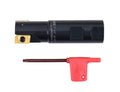 Accusize Industrial Tools 1'' 90 Deg Square Shoulder Indexable End Mill with APKT1604 Inserts, 0056-0921