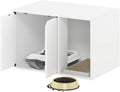 PELI 24" Wide Cat Litter Box Enclosure, Solid White