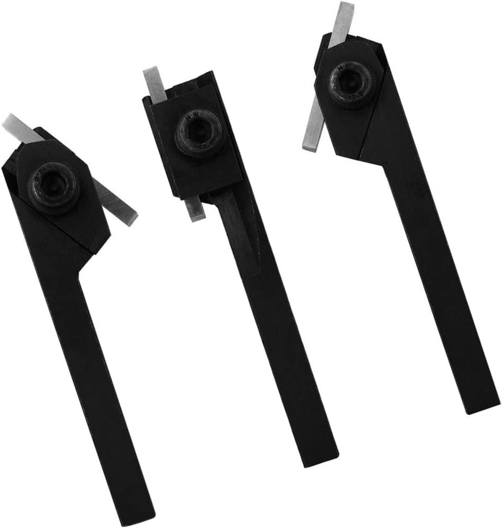 Mini Lathe Parting Cut-off Tool Holder 3 Pcs Set 5/16" Shank With 1/8" HSS Bits