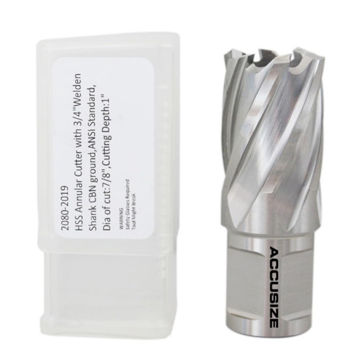 Accusize HSS Annular Cutter 7/8 x 1 in Cutting Depth, 3/4" Weldon Shank
