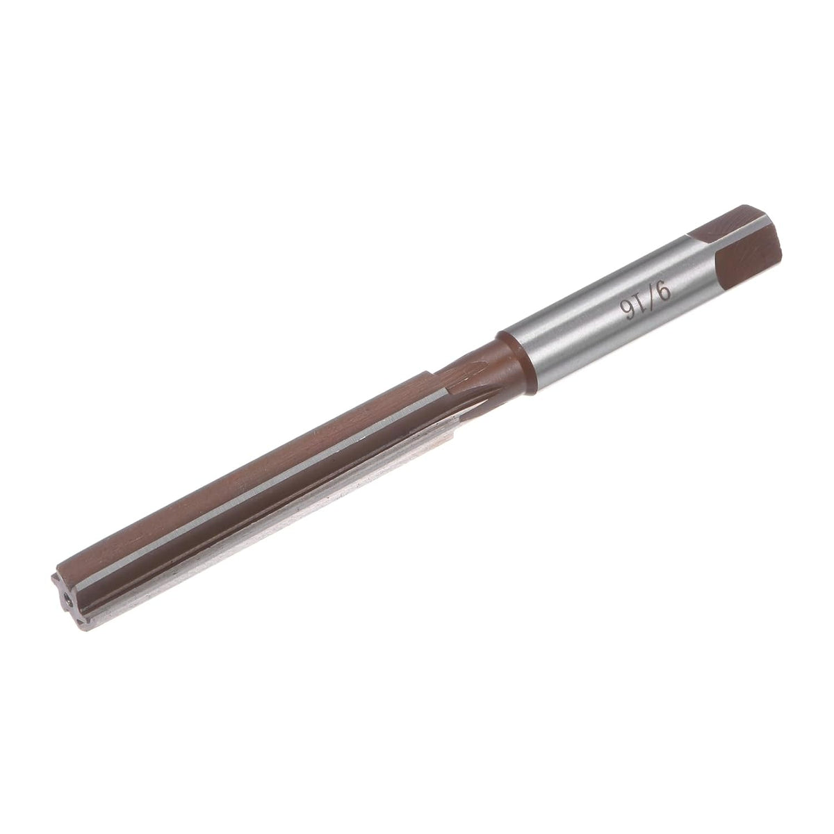 uxcell 9/16" Hand Reamer H8 Accuracy Alloy Tool Steel 6 Flutes Straight Shank Milling Cutter Tool