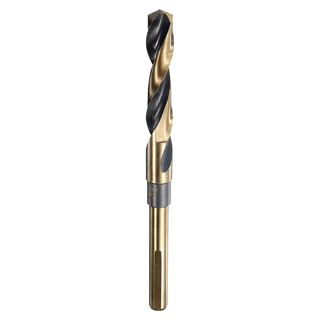 HARFINGTON Twist Drill Bit 33/64" Dia High-Speed Steel 4341 Metric Drill Bits 5.9" Overall Length with Black & Gold Oxide Coating for Drilling Hard Metals, Stainless Steel, Alloy Steel
