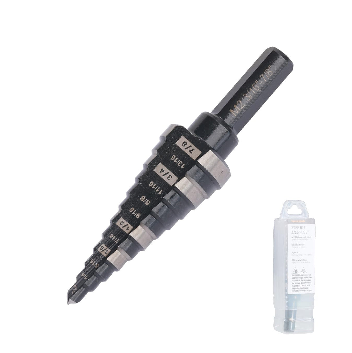 3/16"-7/8" M2 Step Drill Bit Unibit for Hole Drilling 12 Sizes