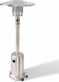GasOne 50,000 BTU Outdoor Propane Patio Heater, Stainless Steel with Wheels