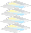 OKQ 2x2 LED Troffer Center Basket Panel,Color Tunable 3500K/4000K/5000K, Watt Adjustable, 30W/35W/40W-Up to 6000Lumens,0-10V Dimmable Recessed Back-Lit Drop Ceiling Light,ETL Qualified, 4Pack