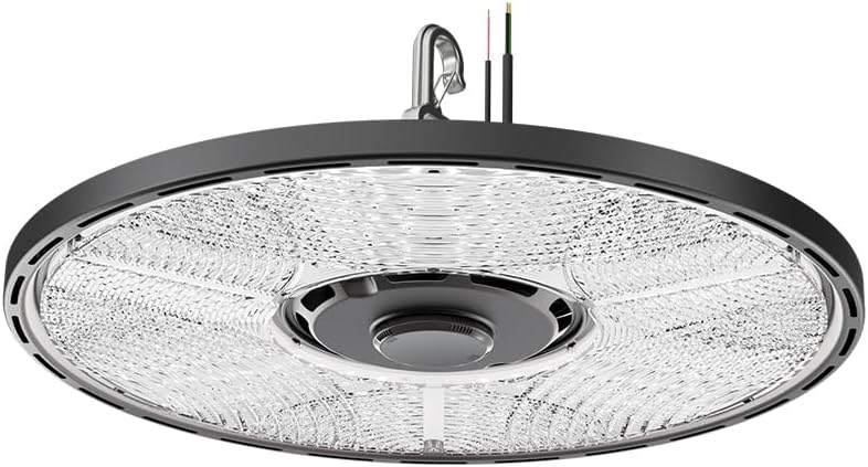 Lithonia Lighting Black Round LED High Bay Light Adj Lumens, 4000K/5000K