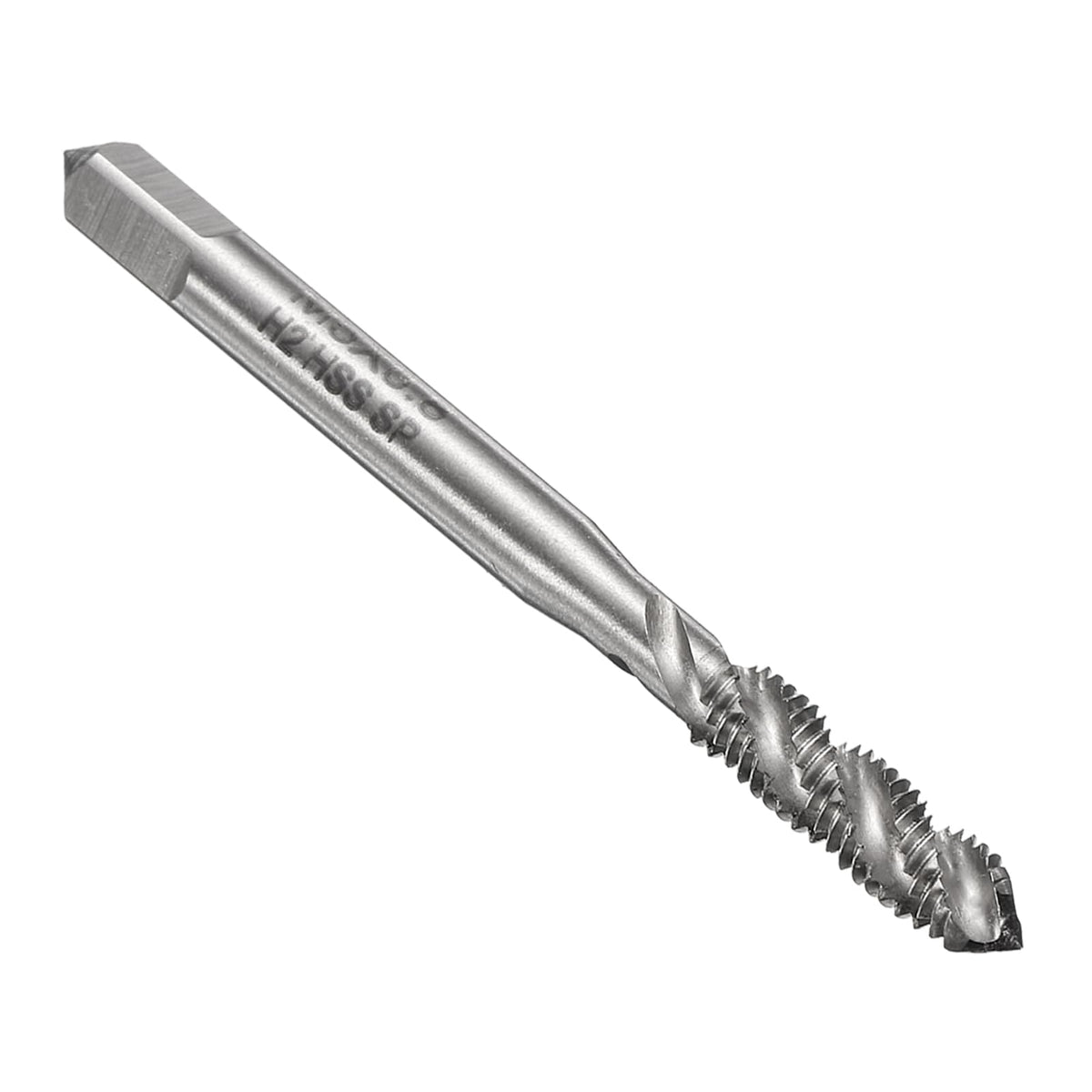 uxcell Spiral Flute Thread Taps M5 x 0.8 H2 Metric Machine Threading Tap Bit, Uncoated Screw Tapping Repair Tool, M2 High-Speed Steel (HSS)