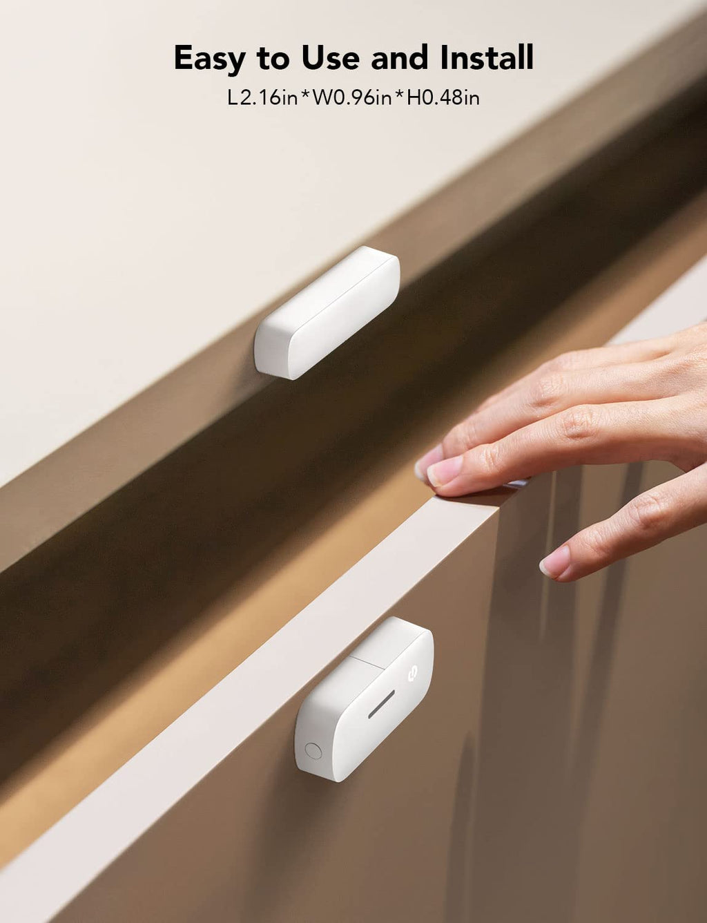 Door Window Smart Sensor H5123, Group Control Multiple Devices | 180ft Bluetooth Range, Wireless Mini Contact Sensor