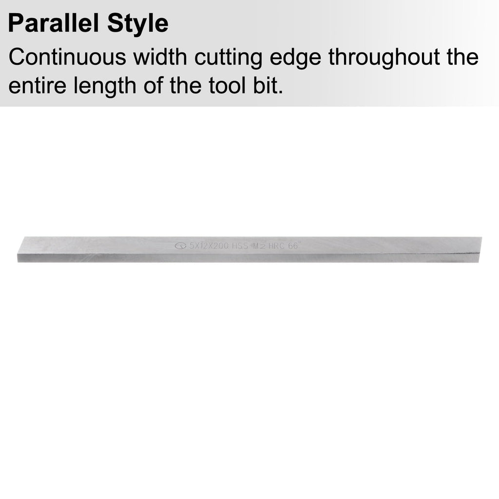 uxcell Square Lathe Tool Bit Blank 5mm x 12mm x 200mm (3/16" x 15/32" x 7-7/8") M2 HSS (High Speed Steel) Lathe Turning Tool Milling Blanks Rectangular Fly Cutter Mill Blank