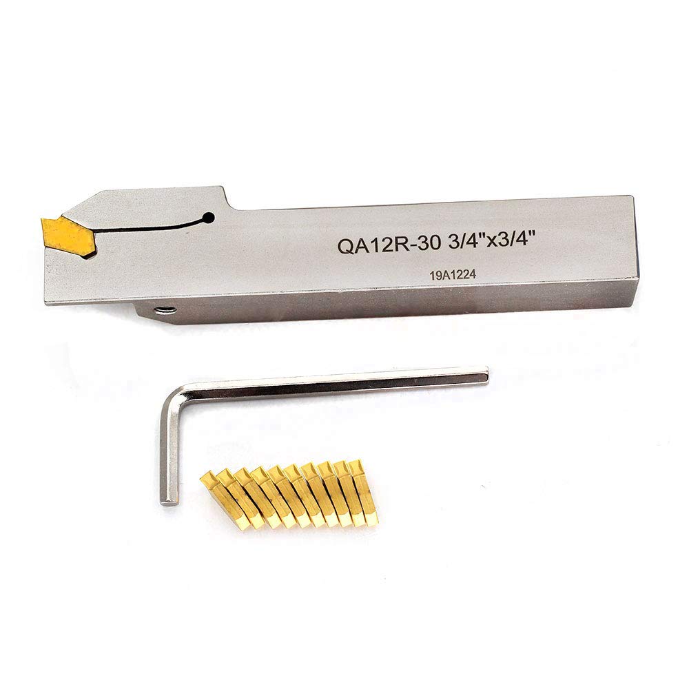 OSCARBIDE 3/4" QA12R-30 Lathe Grooving Parting Holder 10 Inserts Right-Hand