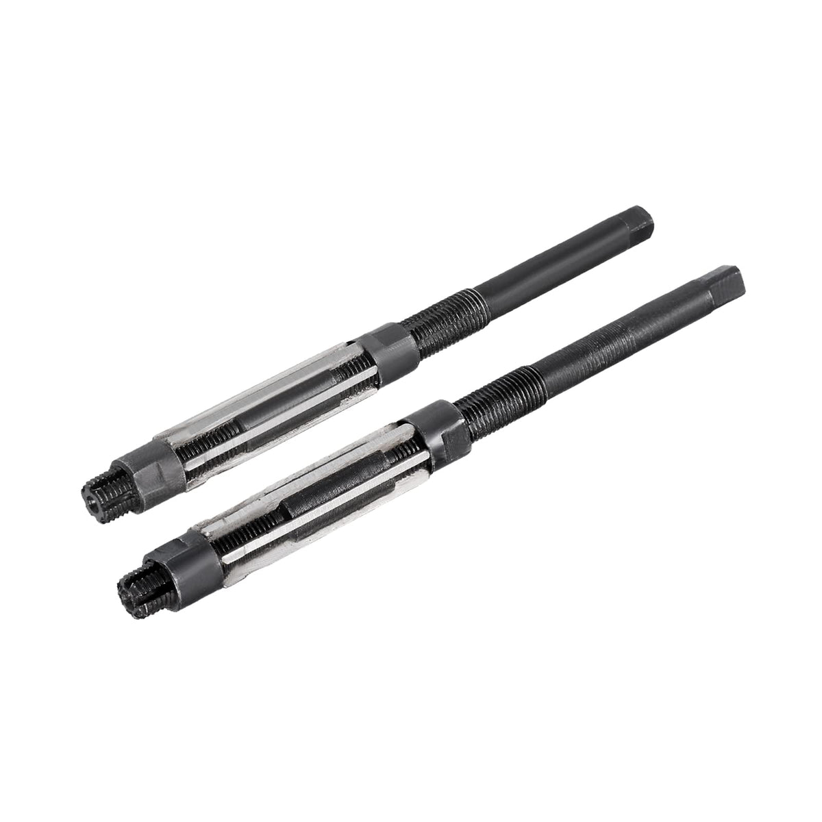 uxcell 2pcs 11.75-12.75mm, 12.75-13.75mm Adjustable Hand Reamer High Speed Steel H8 6 Straight Flute Milling Cutter Tool