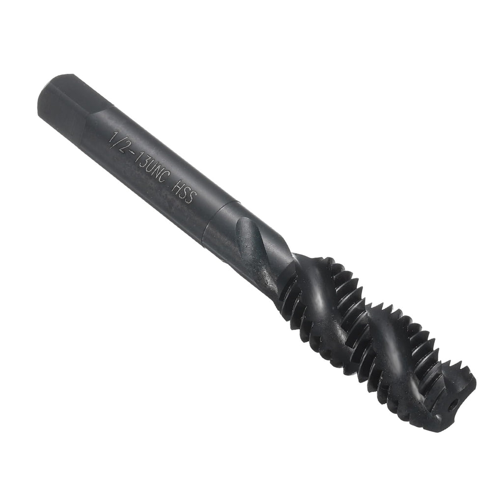 uxcell Spiral Flute Thread Taps 1/2-13 UNC H2 Machine Threading Tap Bit, Nitrided Coated Screw Tapping Repair Tool, M2 High-Speed Steel (HSS6542)