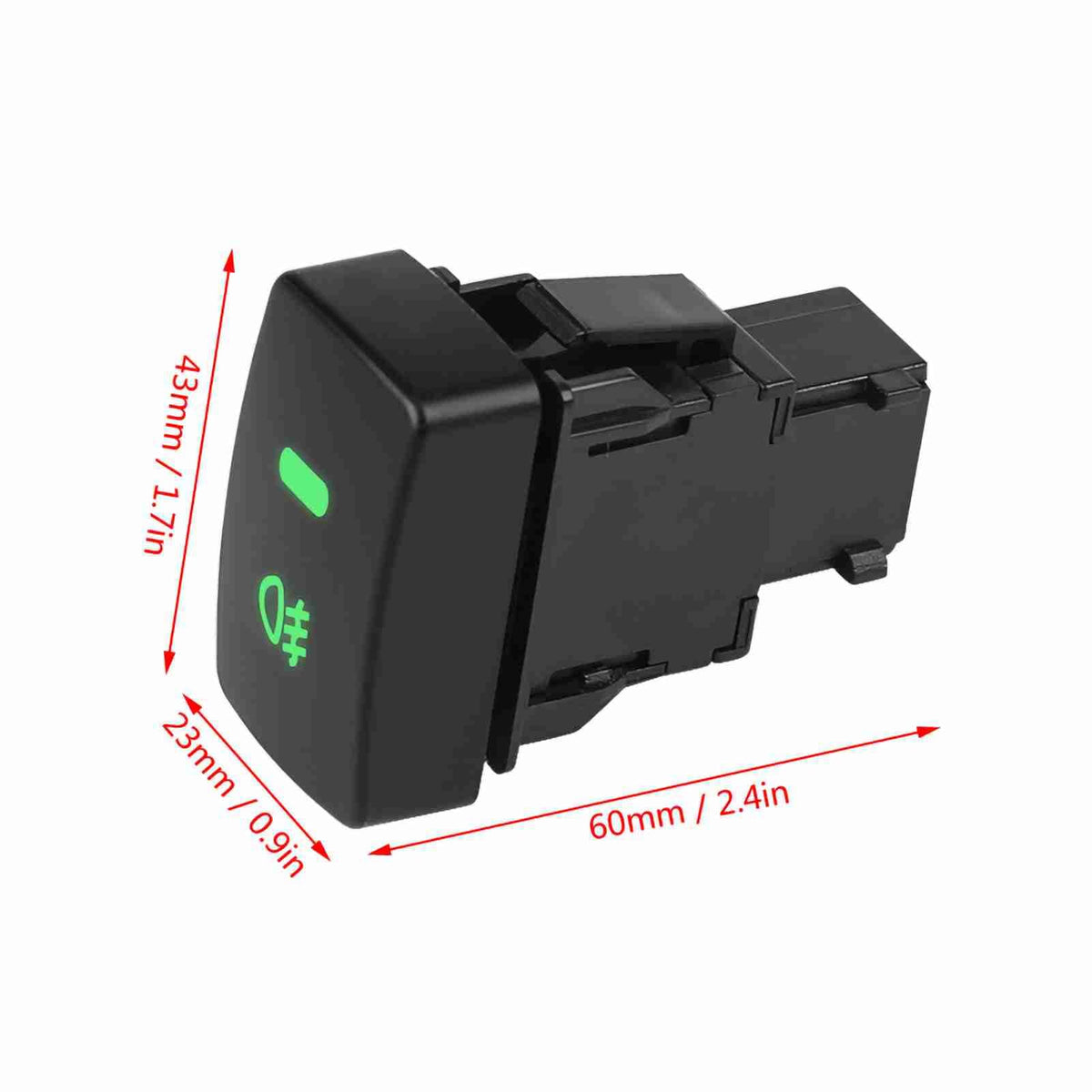 KIMISS Fog Light Switch,5 Pin Black Plastic Car Push Button Fog Light Switch for Civic Accord CRV