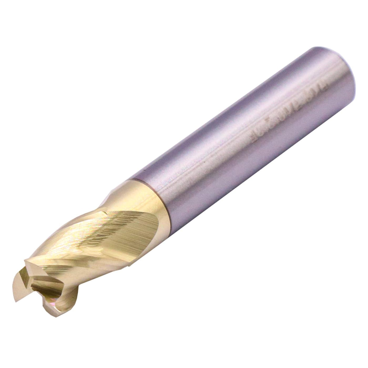 5/16" 3 Flute Solid Carbide Stub Square End Mill for Aluminum - ZrN Coated
