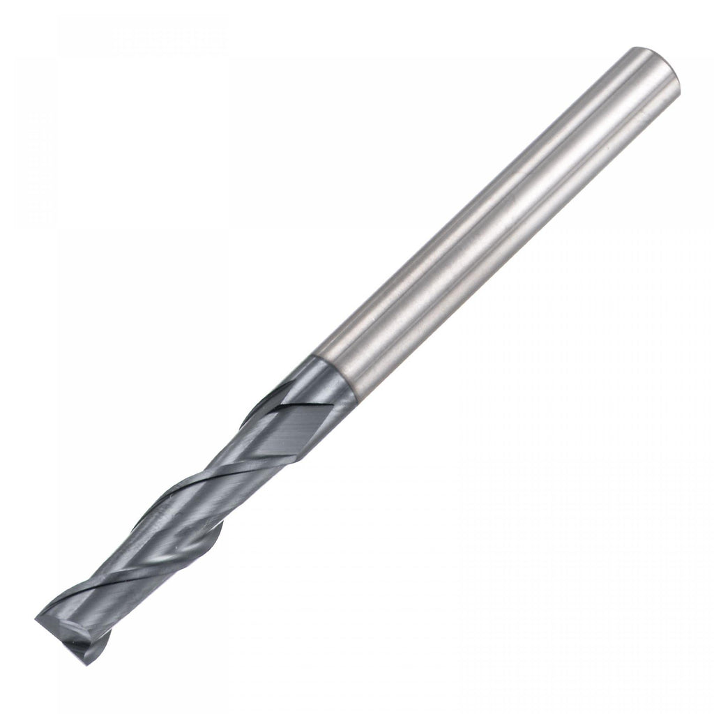uxcell Square Nose End Mill, 6mm Tip Dia Solid Carbide AlTiN Coated CNC Router Bits 2 Flute Spiral Milling Cutter HRC45 with 6mm Shank 75mm (3-inch) Length
