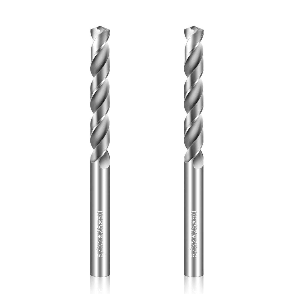 5/32" Drill Bits Solid Carbide Drill Bits, Tungsten Carbide Drill Bit Set, Metal Drill Bit Set for Stainless Steel Hardened Steel Cast Iron Alloy Copper, 2 Pcs