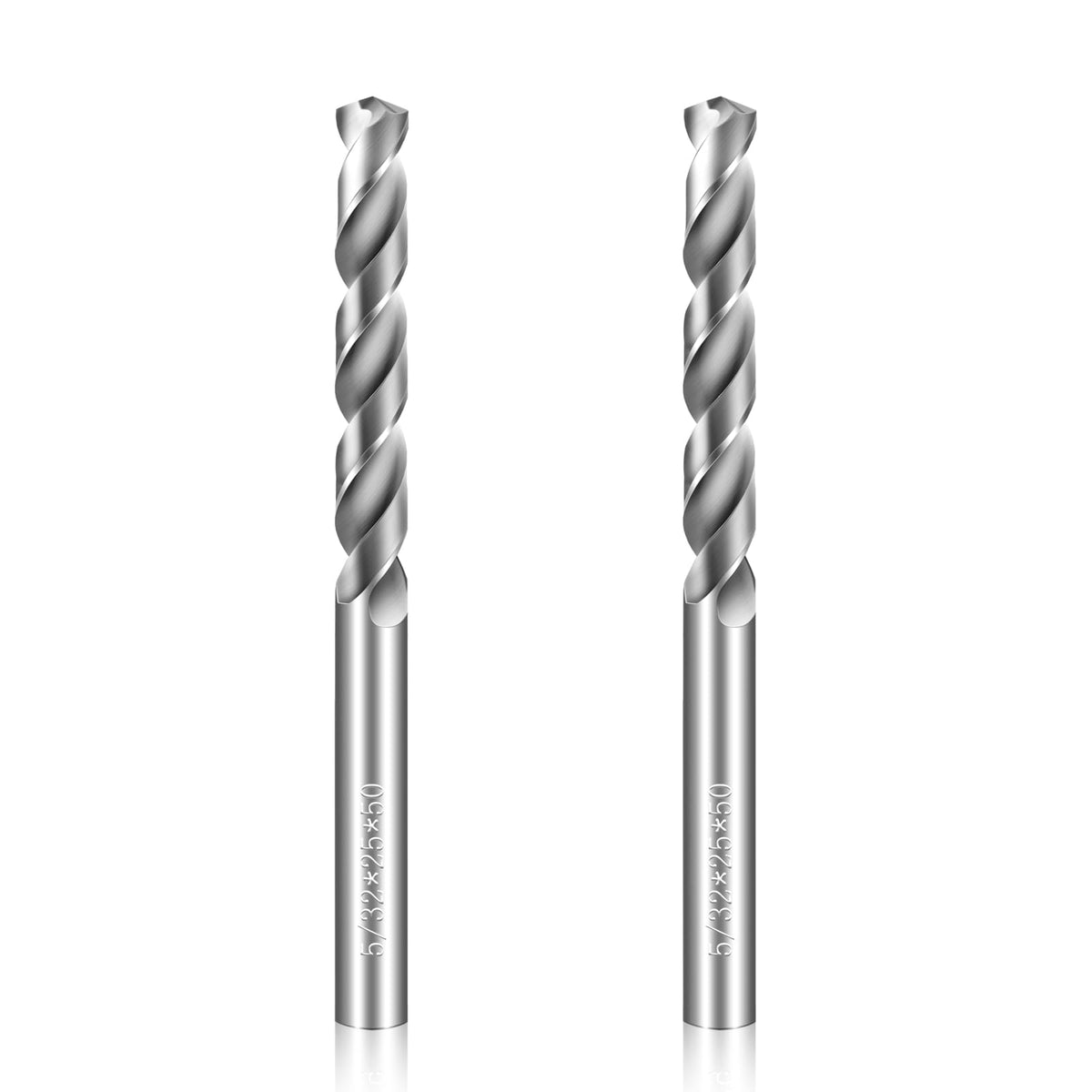 5/32" Drill Bits Solid Carbide Drill Bits, Tungsten Carbide Drill Bit Set, Metal Drill Bit Set for Stainless Steel Hardened Steel Cast Iron Alloy Copper, 2 Pcs
