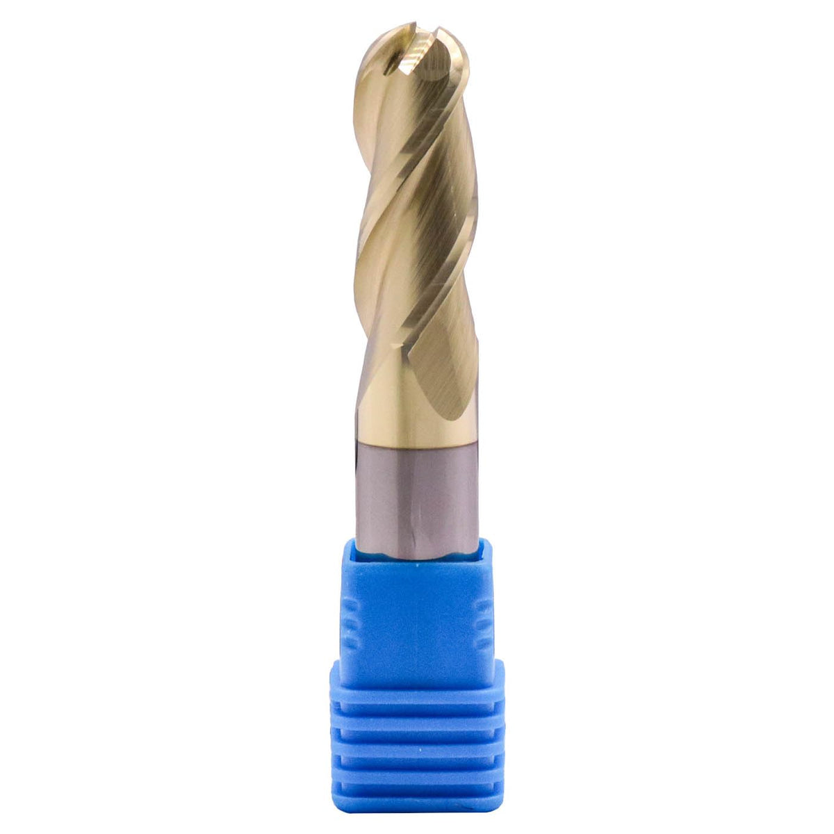 1/2" 3 Flute Ball Nose Solid Carbide End Mill for Aluminum - ZrN Coated