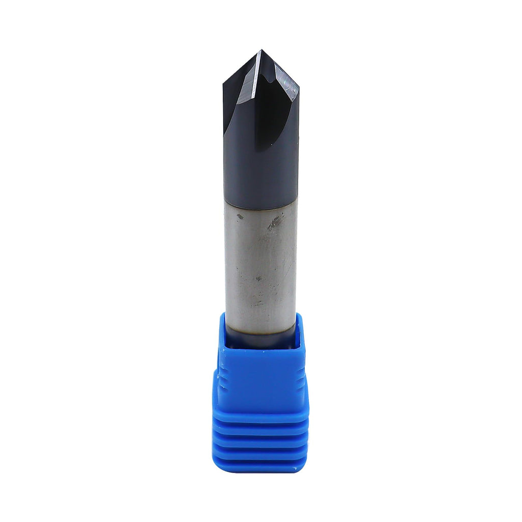 1/2in Solid Carbide End Mill, Chamfer Mill-Double End, 4 Flutes