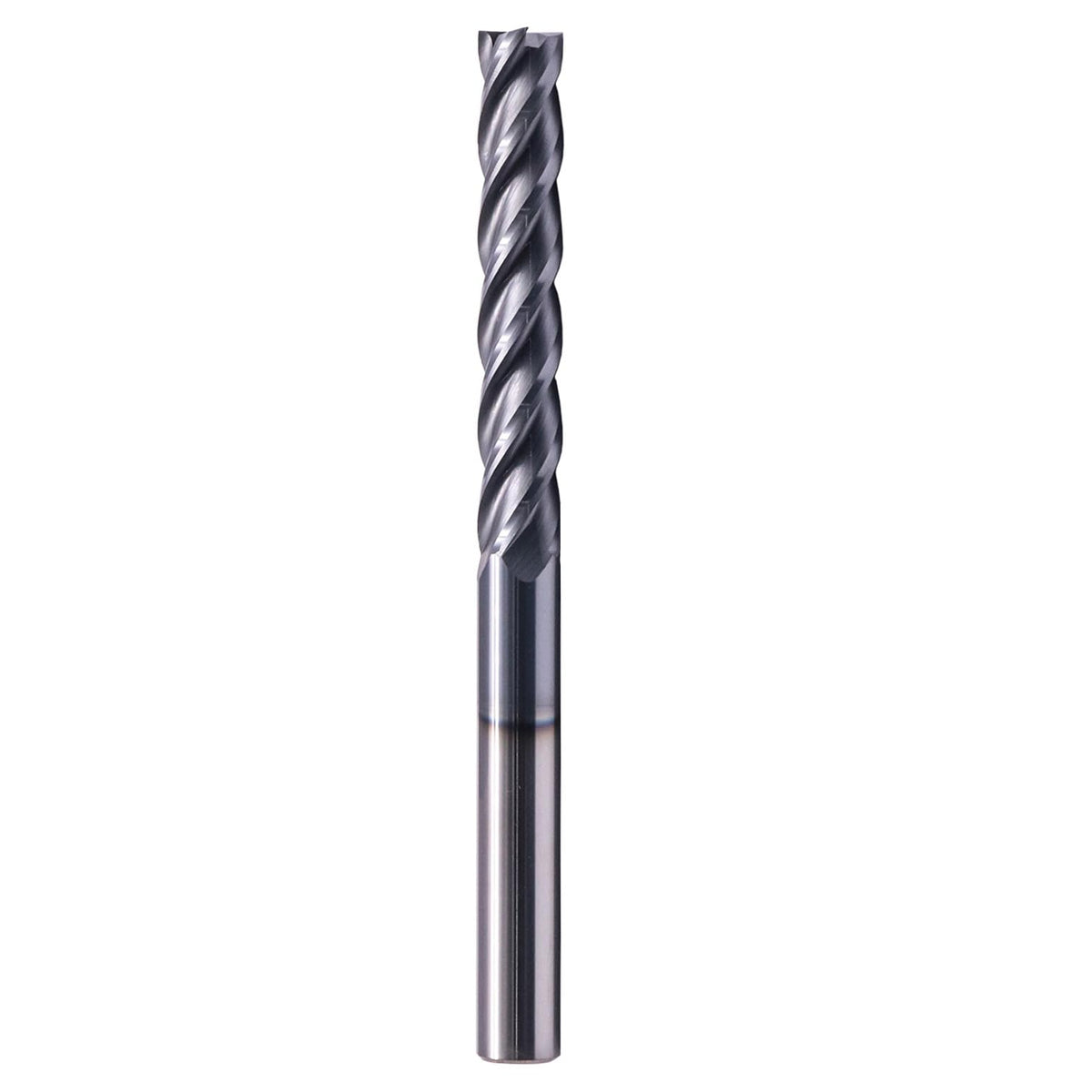 1/2" 4 Flute Solid Carbide Extra Long Square End Mill, 6" OAL, AlTiN Coated