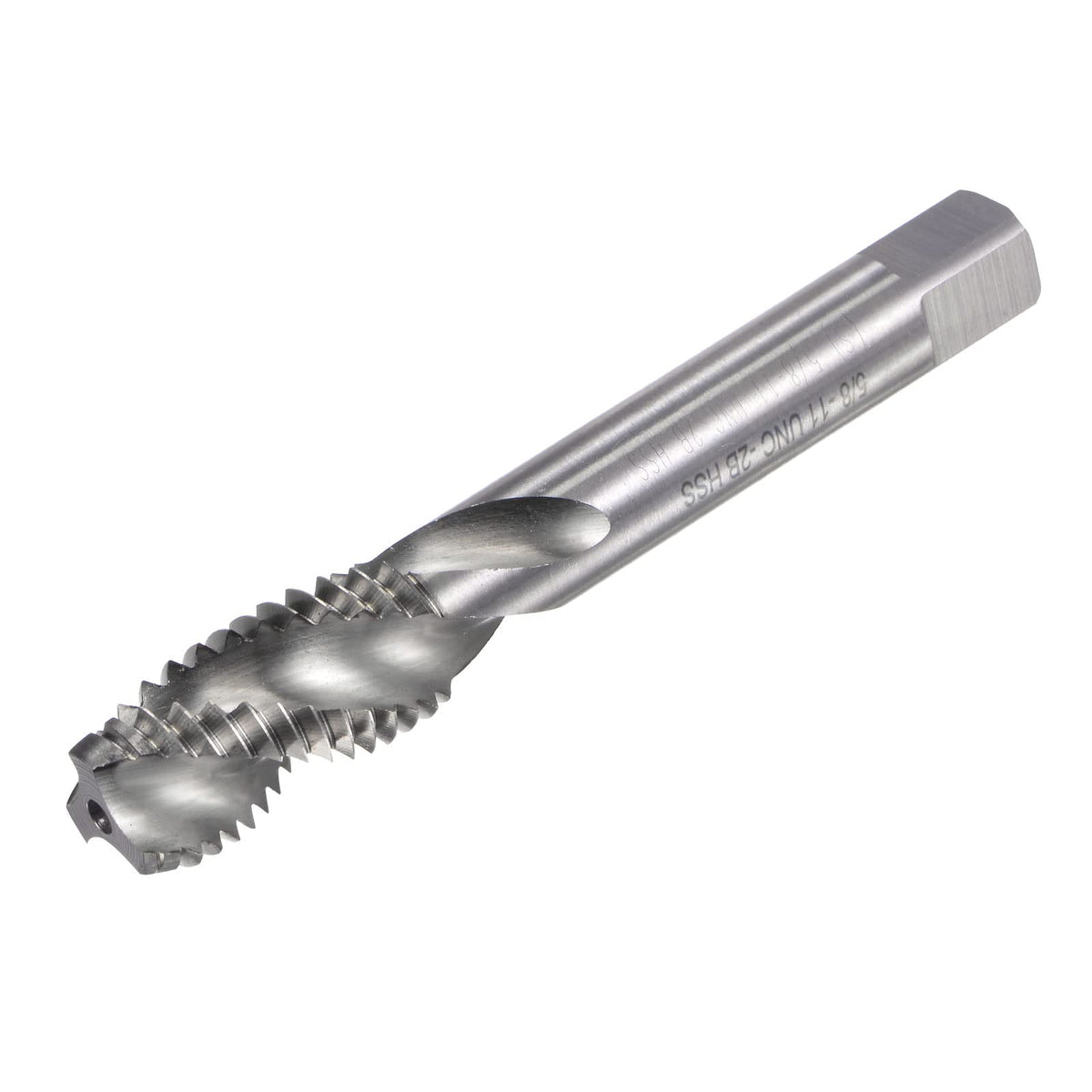 uxcell Spiral Flute Taps, 5/8-11 UNC 2B High Speed Steel (HSS) Uncoated Machine Thread Milling Threading Screw Tap 3 Flutes Tapping Tool