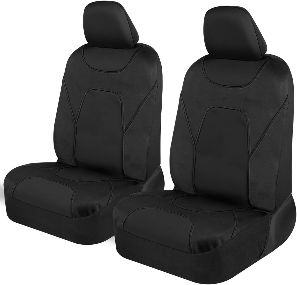 AquaShield Waterproof Front Seat Covers, Black Seat Covers for Cars – Neoprene Front Car Seats Cover, SUV Seat Covers