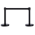 2 Pack 24" Stanchions Black, Low Profile Stanchions Crowd Control
